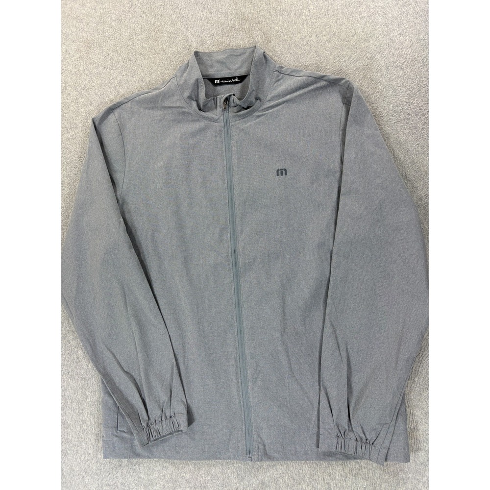 Travis Mathew Stretchknit Full Zip Performance Jacket (Men's Large) Gray‎